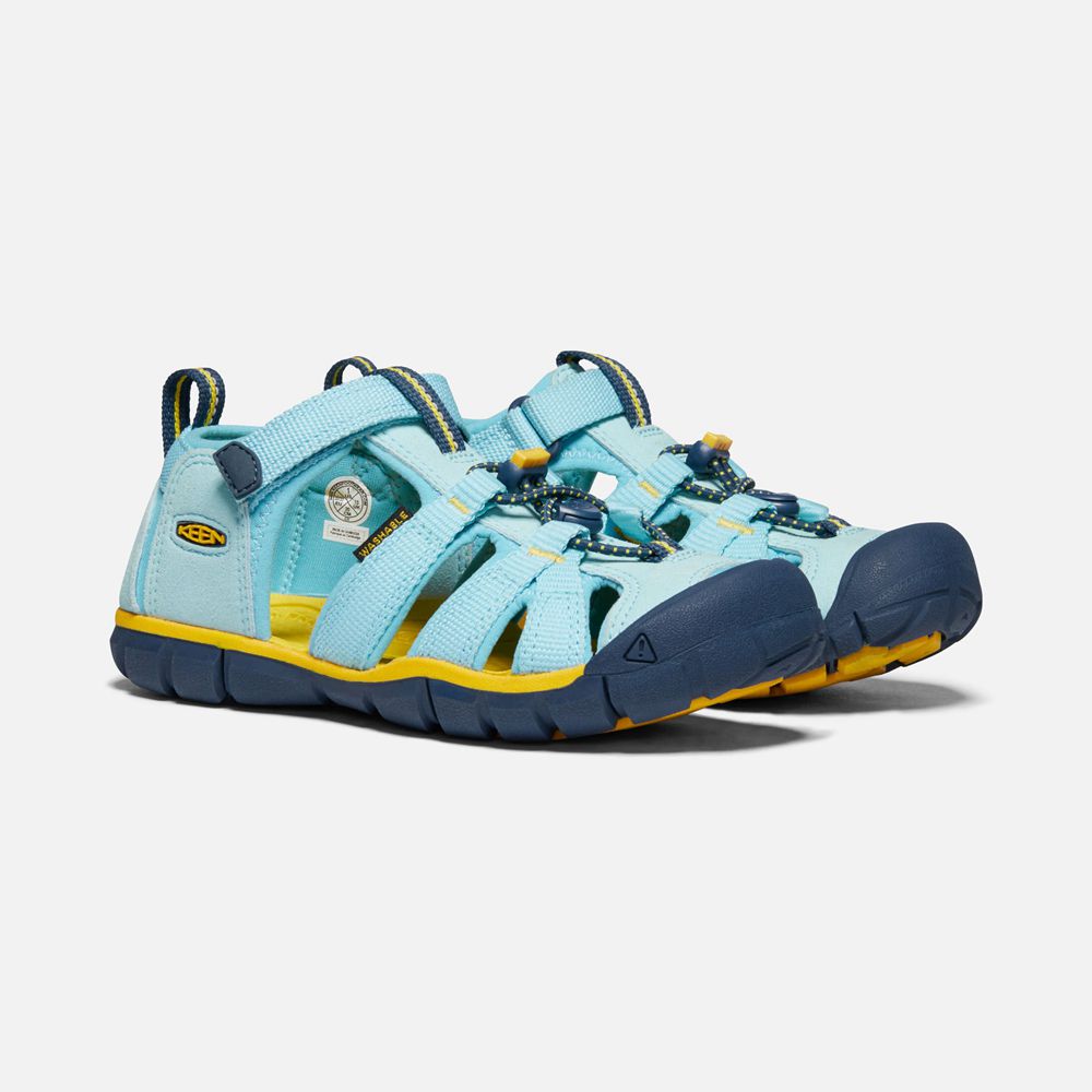 Sandalias Keen Mexico Azules/Amarillos - Niños Seacamp Ii Cnx - AJ3851904